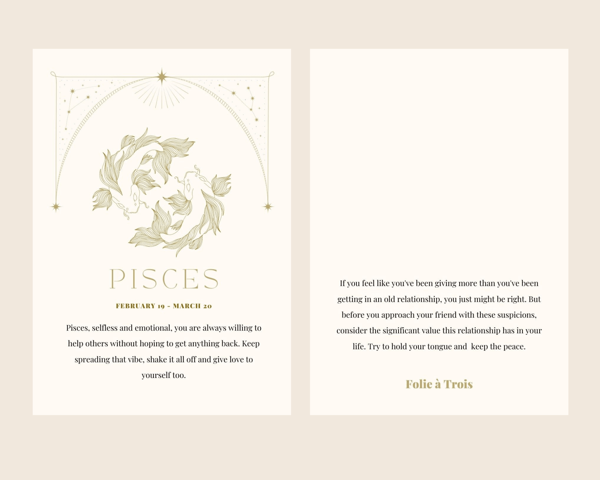 Zodiac NECKLACE Folie à Trois