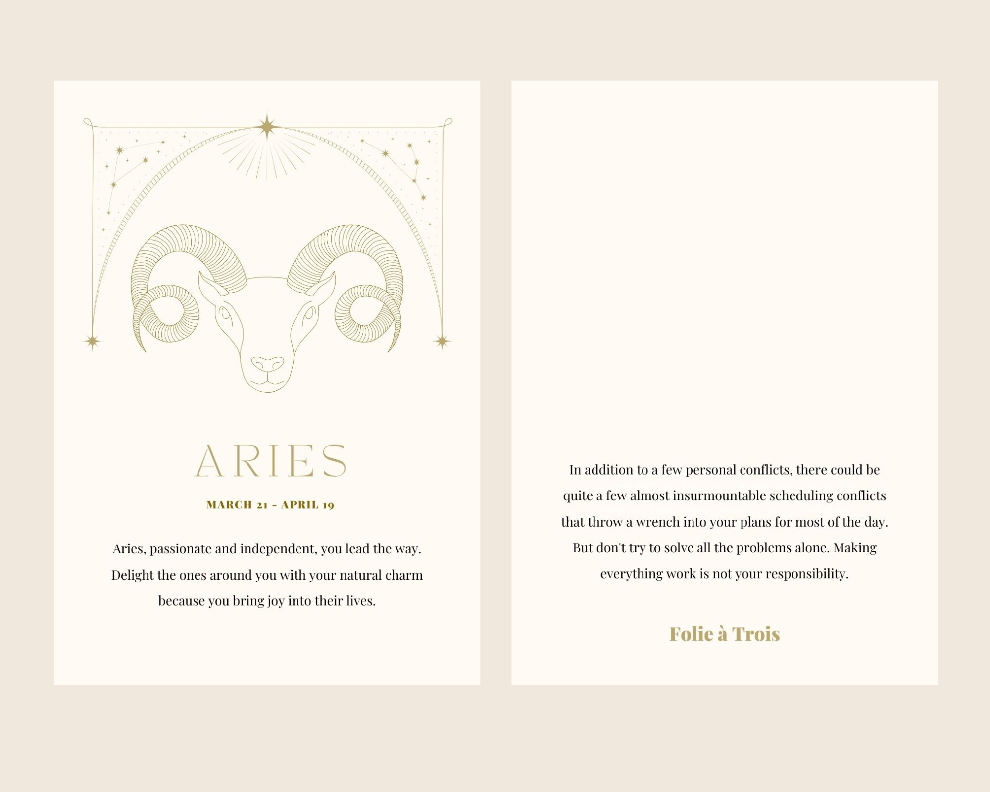 Zodiac Stud + Necklace BUNDLE Aries