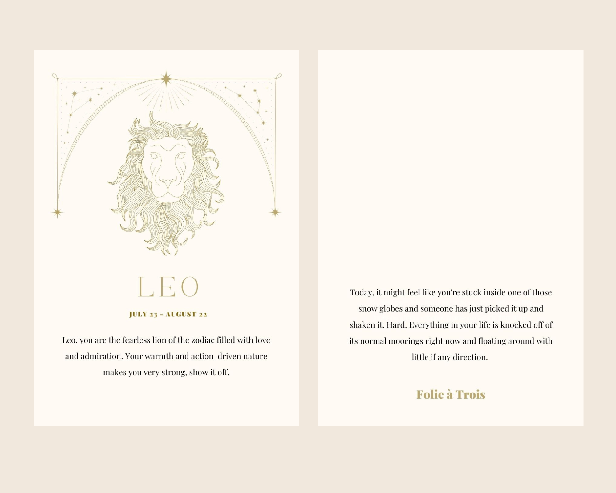 Zodiac Stud EARRINGS + Necklace BUNDLE LEO