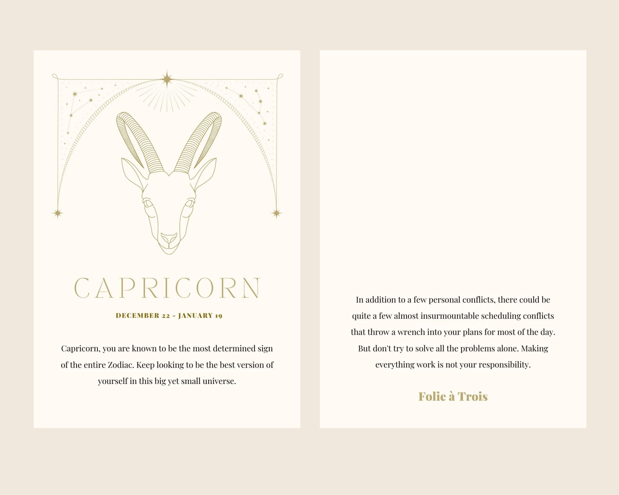 Zodiac NECKLACE Folie à Trois