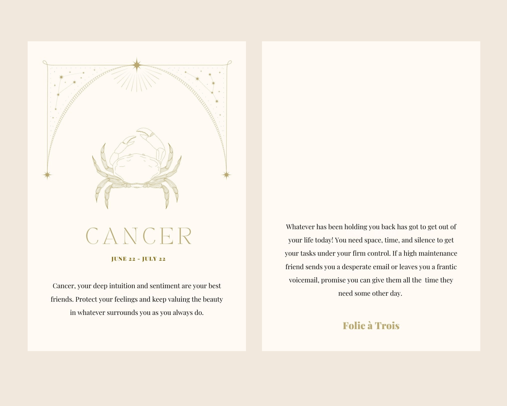 Zodiac NECKLACE Folie à Trois