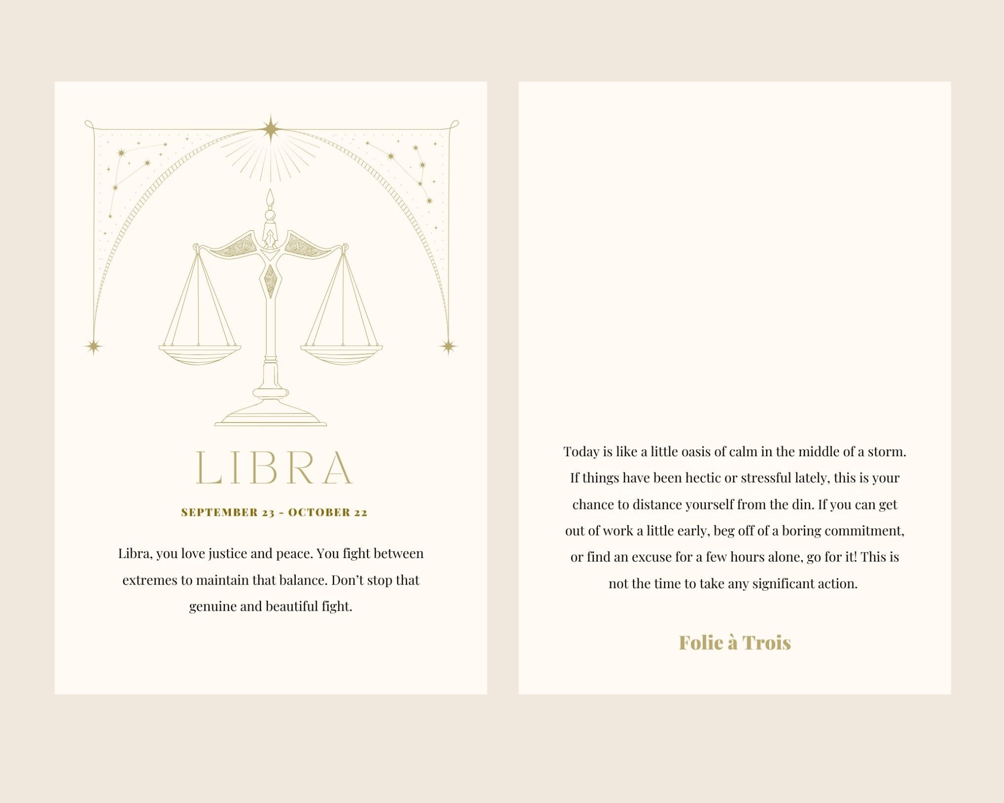 Zodiac NECKLACE Folie à Trois