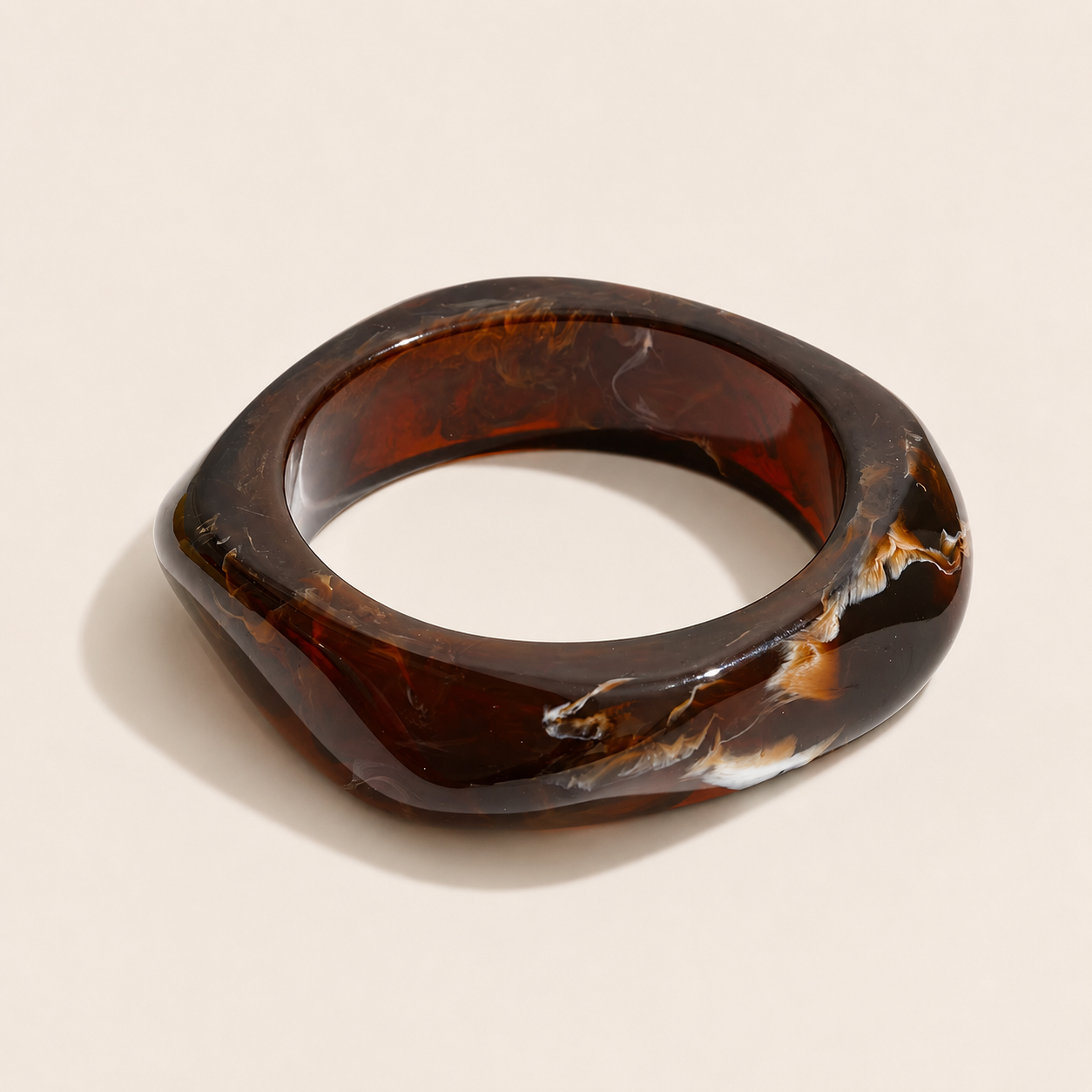 Coastal Escape Resin Bracelet – Chocolat Brown, by Folie à Trois