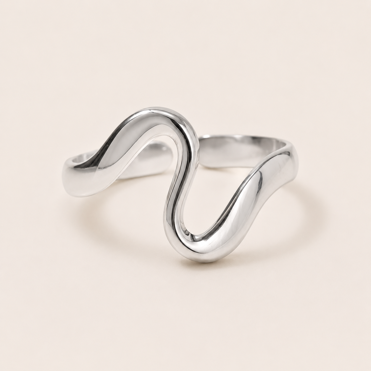 Menton Adjustable Ring – Gold & Silver Stainless Steel by Folie à Trois