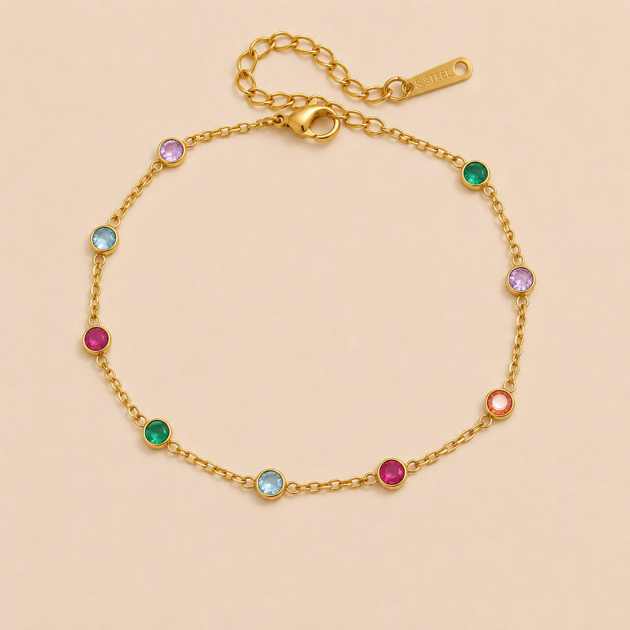 Riva Bracelet Gold Multicolor – Stainless Steel by Folie à Trois