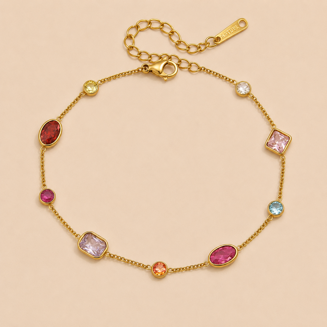 Sirena Bracelet Gold & Multi – Stainless Steel by Folie à Trois