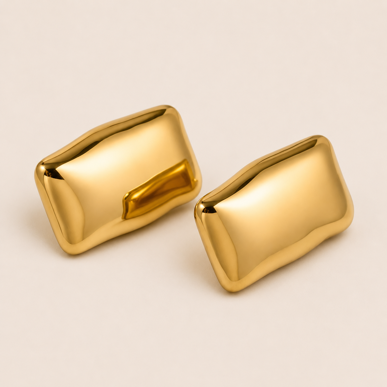 Who Told You Earrings – Bold Gold Hoops Stainless Steel by Folie à Trois