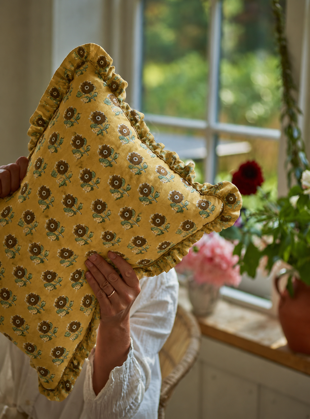 Golden Petal Rectangle CUSHION
