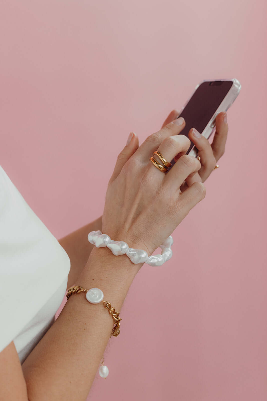 Short Pearl PHONE STRAP Folie à Trois