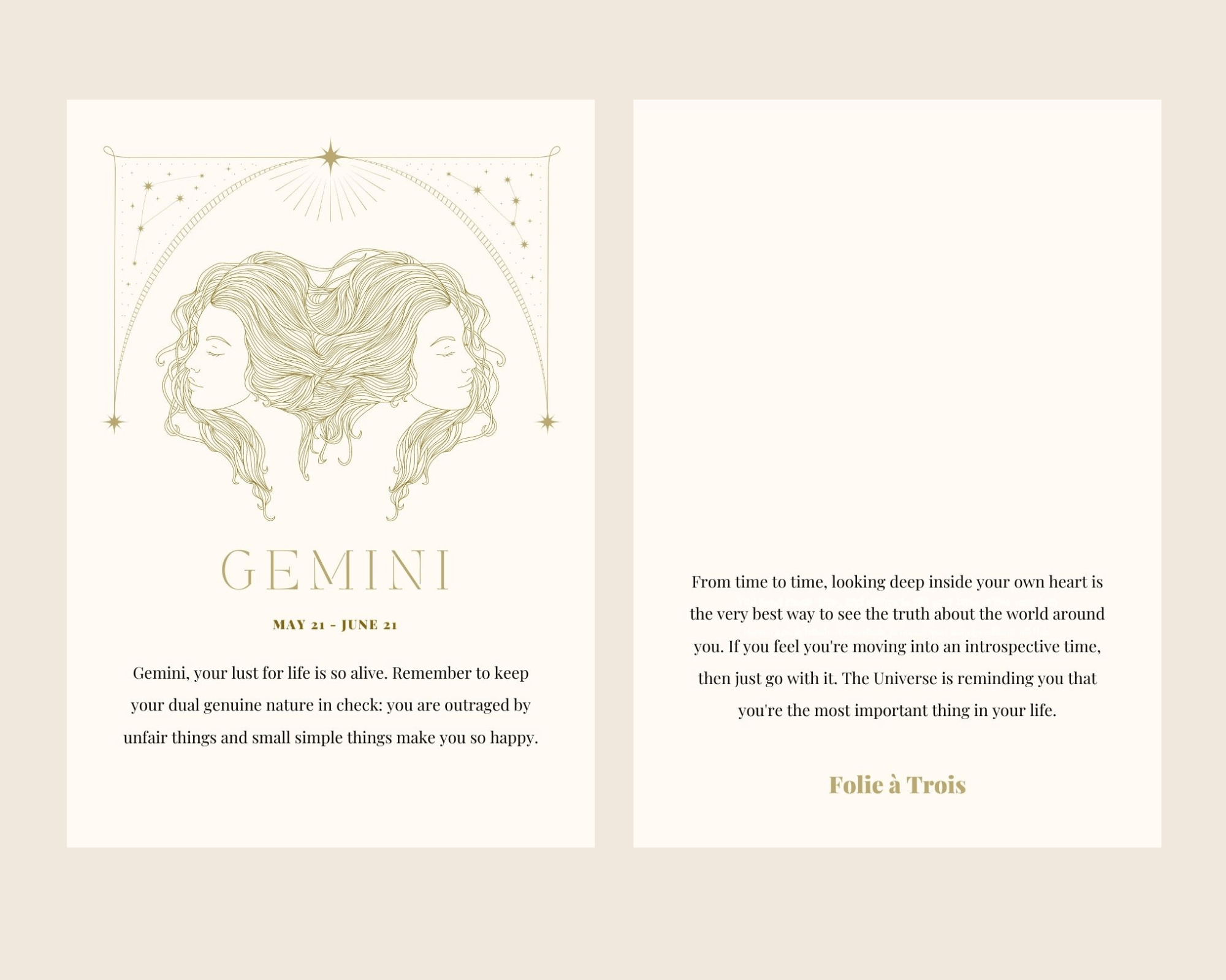 Zodiac Stud EARRINGS Folie à Trois