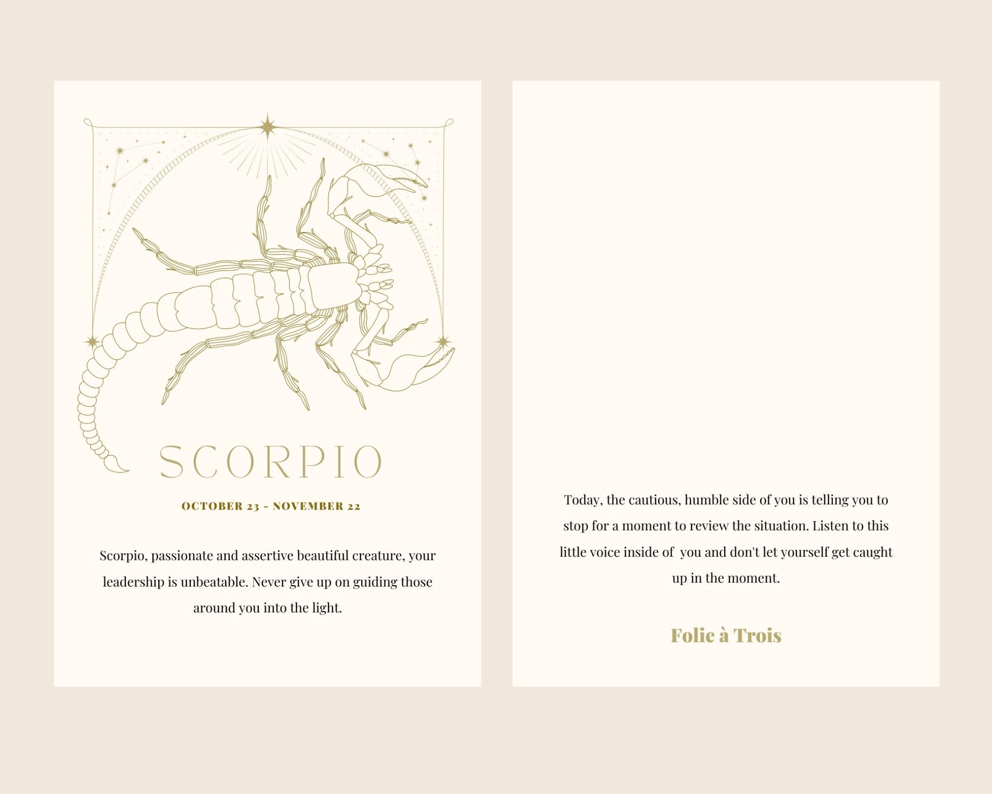 Zodiac Stud EARRINGS Folie à Trois