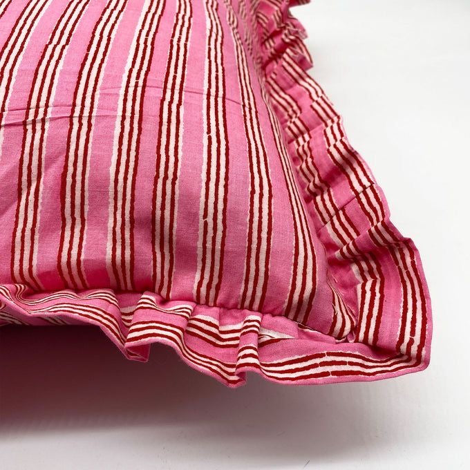 Coussin rectangulaire rose harmonieux