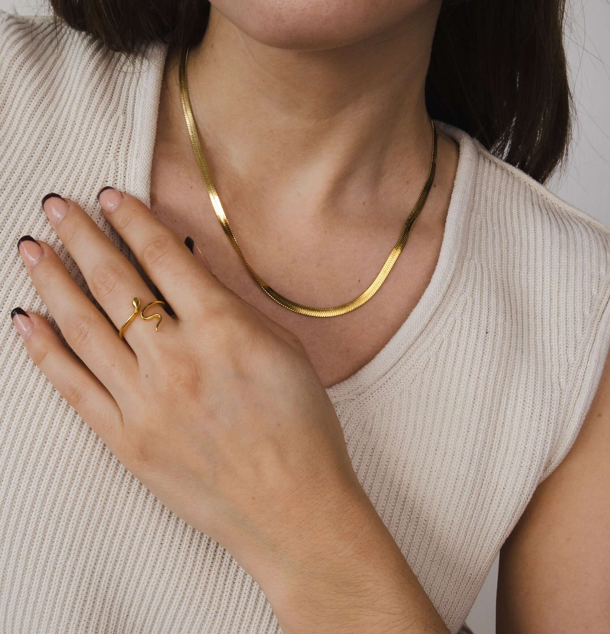 SNAKE SKIN NECKLACE Folie à Trois