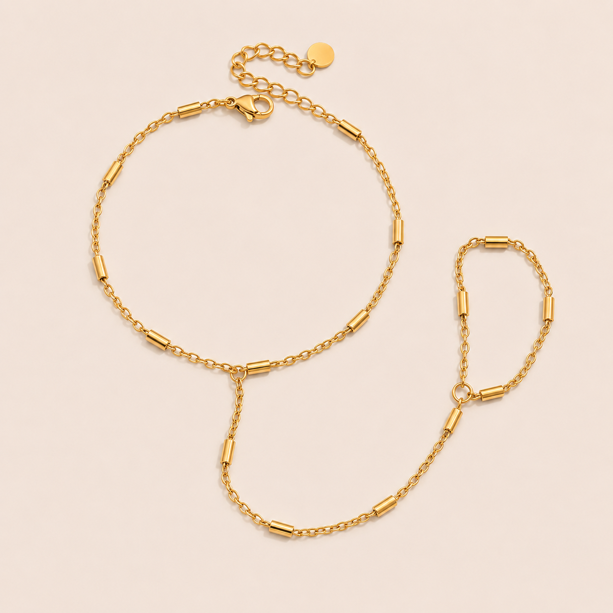 Venus Hand Chain Bracelet – Gold Stainless Steel by Folie à Trois