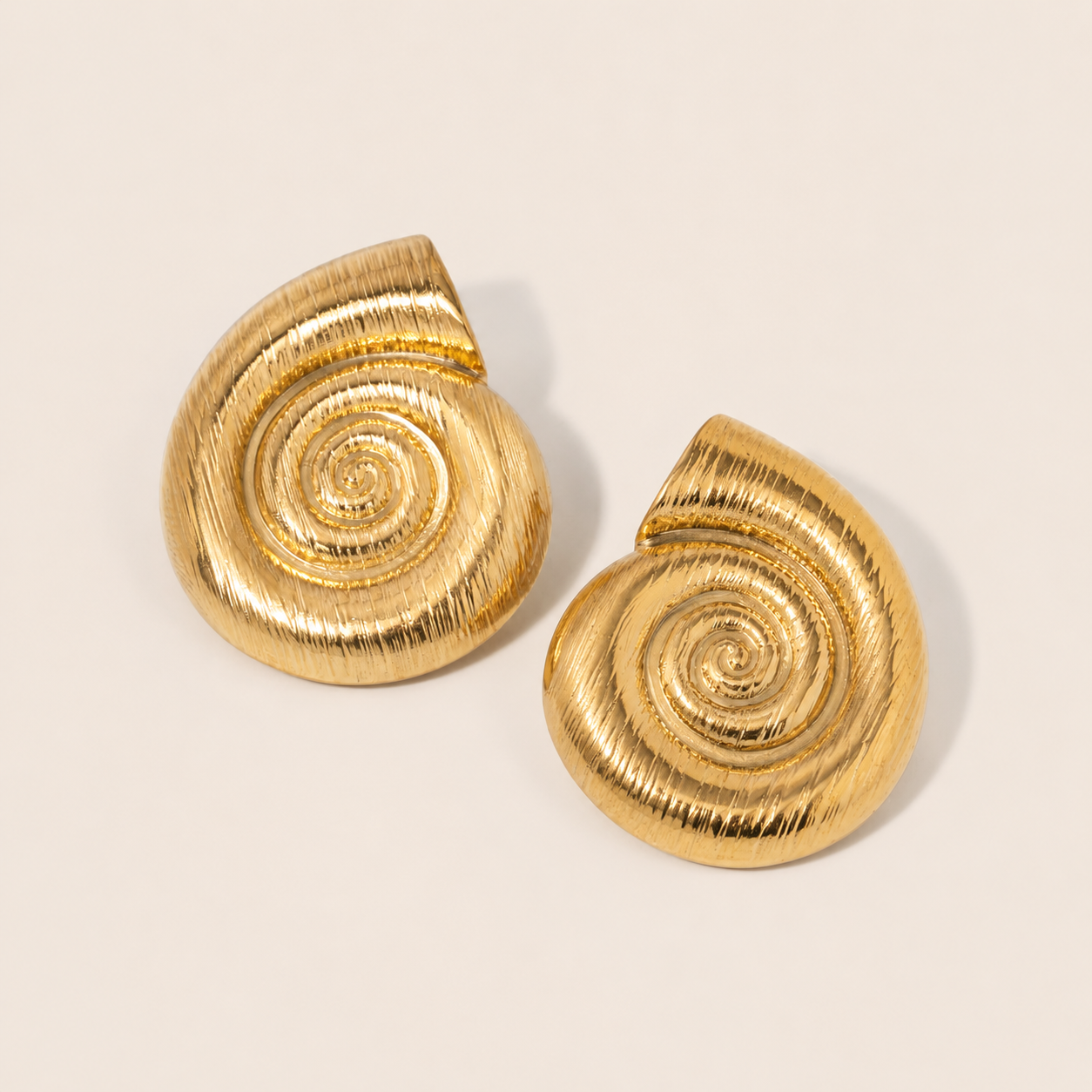 Bonifacio Stud Earrings – Gold Stainless Steel by Folie à Trois