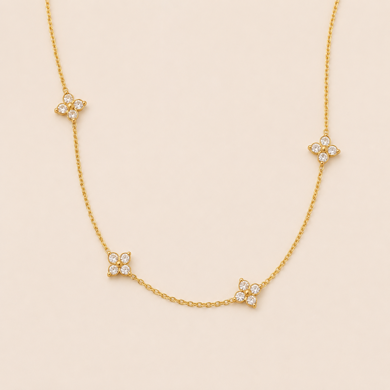Insolite Necklace Gold & White – Stainless Steel by Folie à Trois
