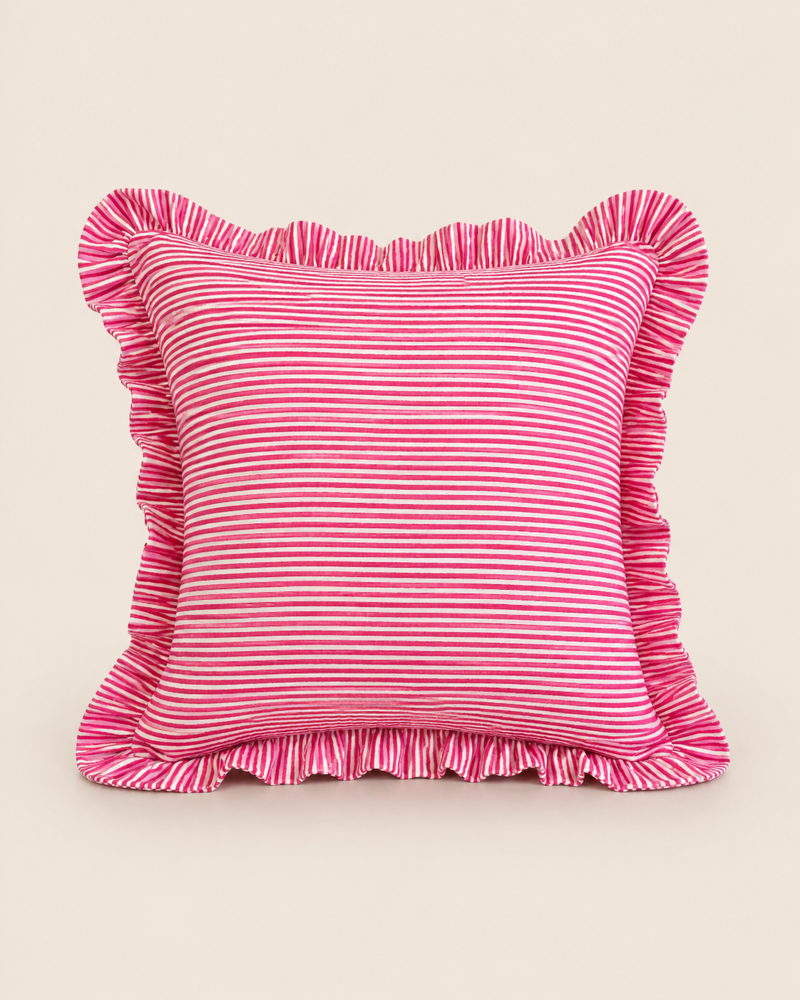 Coussin carré rose harmonieux