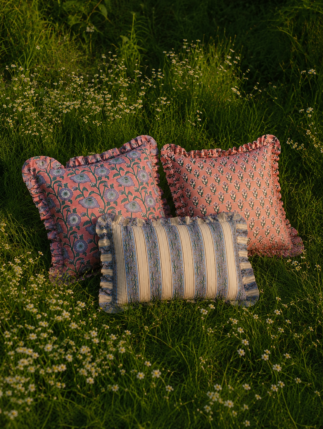 Coussin carré rose Taj
